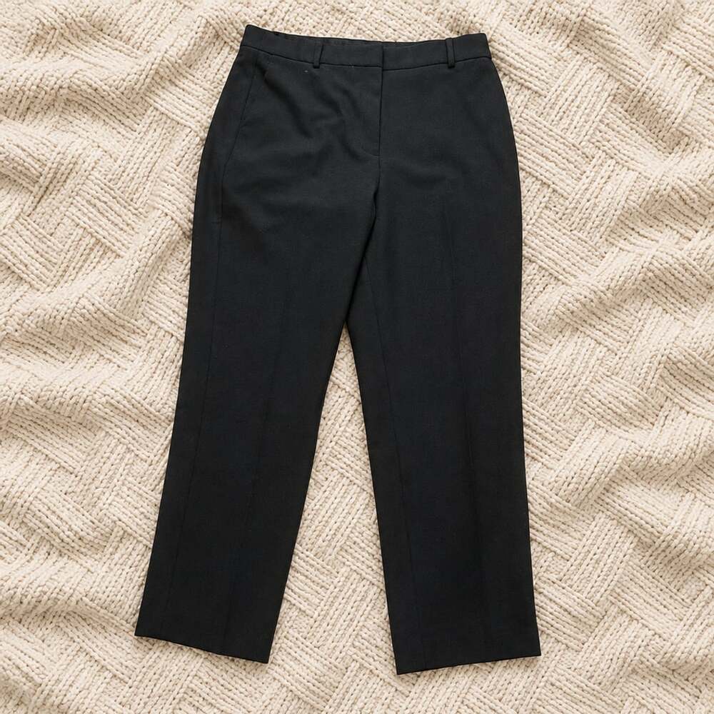 Express Editor Straight Ankle Super High Rise Black Pants